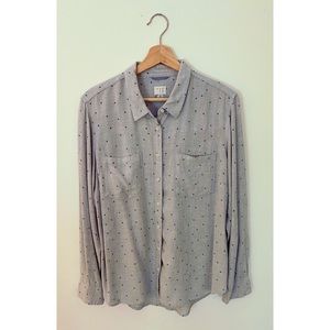 A New Day Star-Pattern Button Down Top XL